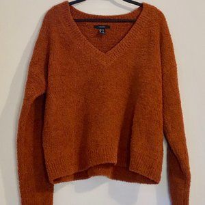 Plush teddy V neck Sweater